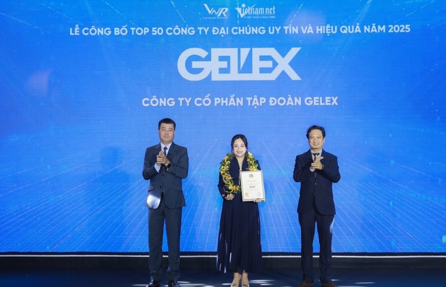 GELEX thuộc TOP 50 công ty đại chúng uy tín, hiệu quả năm 2025