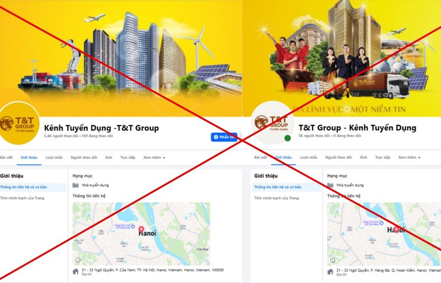 Cảnh giác trước chiêu trò giả mạo tuyển dụng T&T Group trên mạng xã hội để lừa đảo