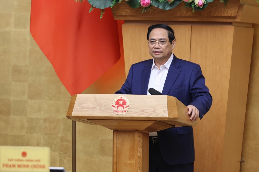 Thủ tướng Phạm Minh Chính phát biểu khai mạc phiên họp Chính phủ thường kỳ tháng 11/2025 - Ảnh: VGP/Nhật Bắc