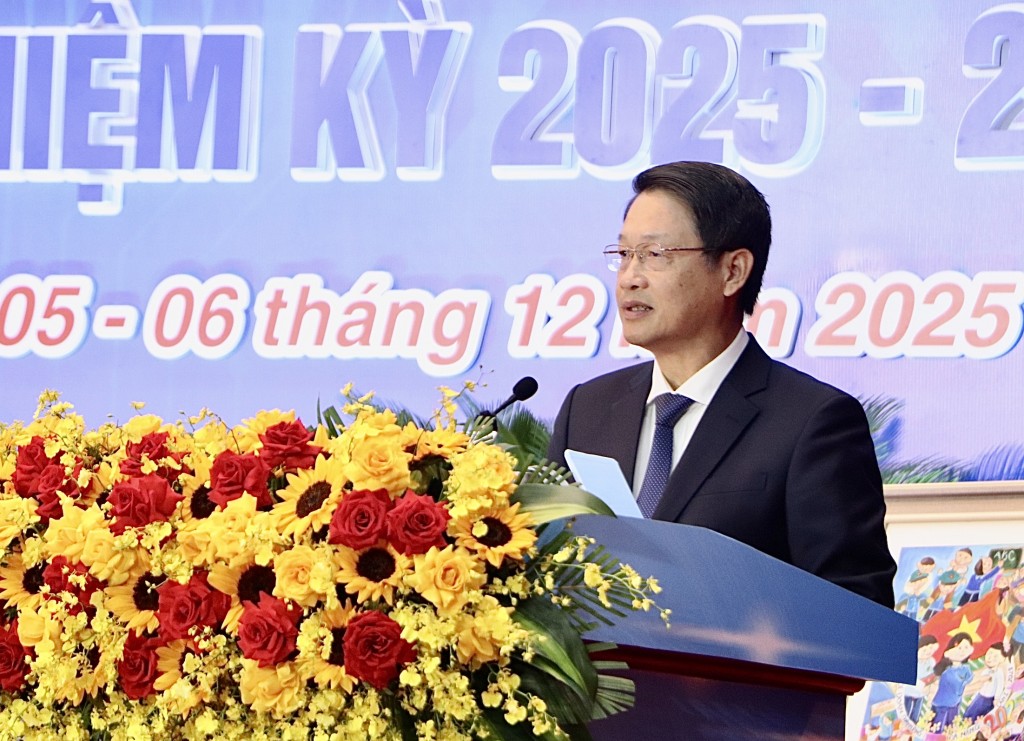 Phó Bí thư Thành ủy Đà Nẵng Ngô Xuân Thắng phát biểu tại đại hội