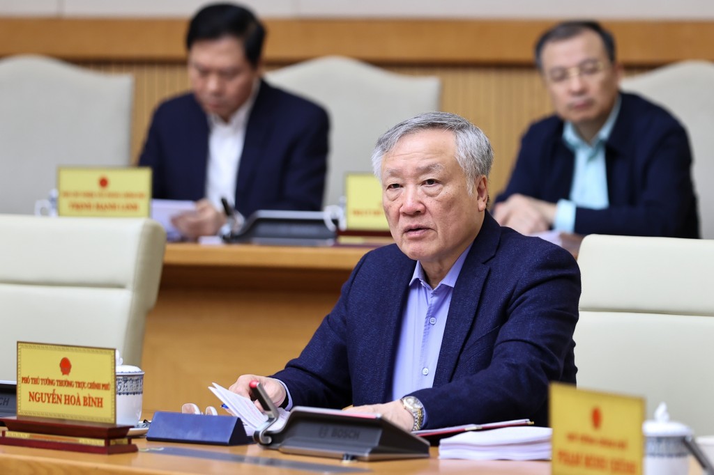 Phó Thủ tướng Thường trực Chính phủ Nguyễn Hòa Bình phát biểu - Ảnh: VGP/Nhật Bắc Phó Thủ tướng Thường trực Chính phủ Nguyễn Hòa Bình phát biểu - Ảnh: VGP/Nhật Bắc