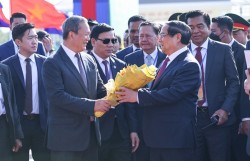 Thủ tướng Phạm Minh Chính cùng Thủ tướng Campuchia khai trương cặp cửa khẩu quốc tế mới