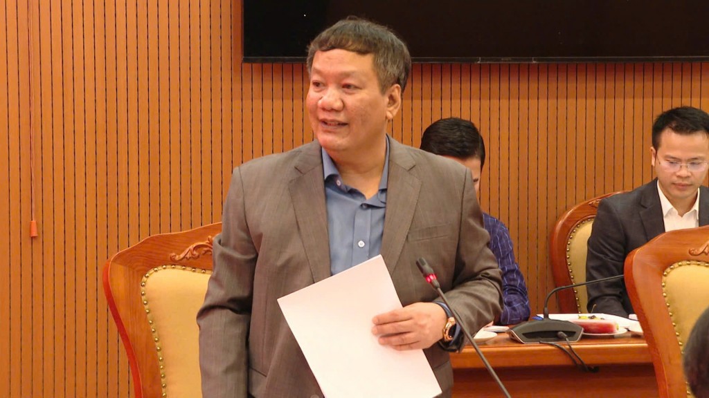 Đồng chí Bí thư Đảng uỷ, Chủ tịch HĐND xã Thanh Trì Nguyễn Tiến Cường phát biểu tại buổi làm việc (Ảnh: Thanh Hồng) Đồng chí Bí thư Đảng uỷ, Chủ tịch HĐND xã Thanh Trì Nguyễn Tiến Cường phát biểu tại buổi làm việc (Ảnh: Thanh Hồng)