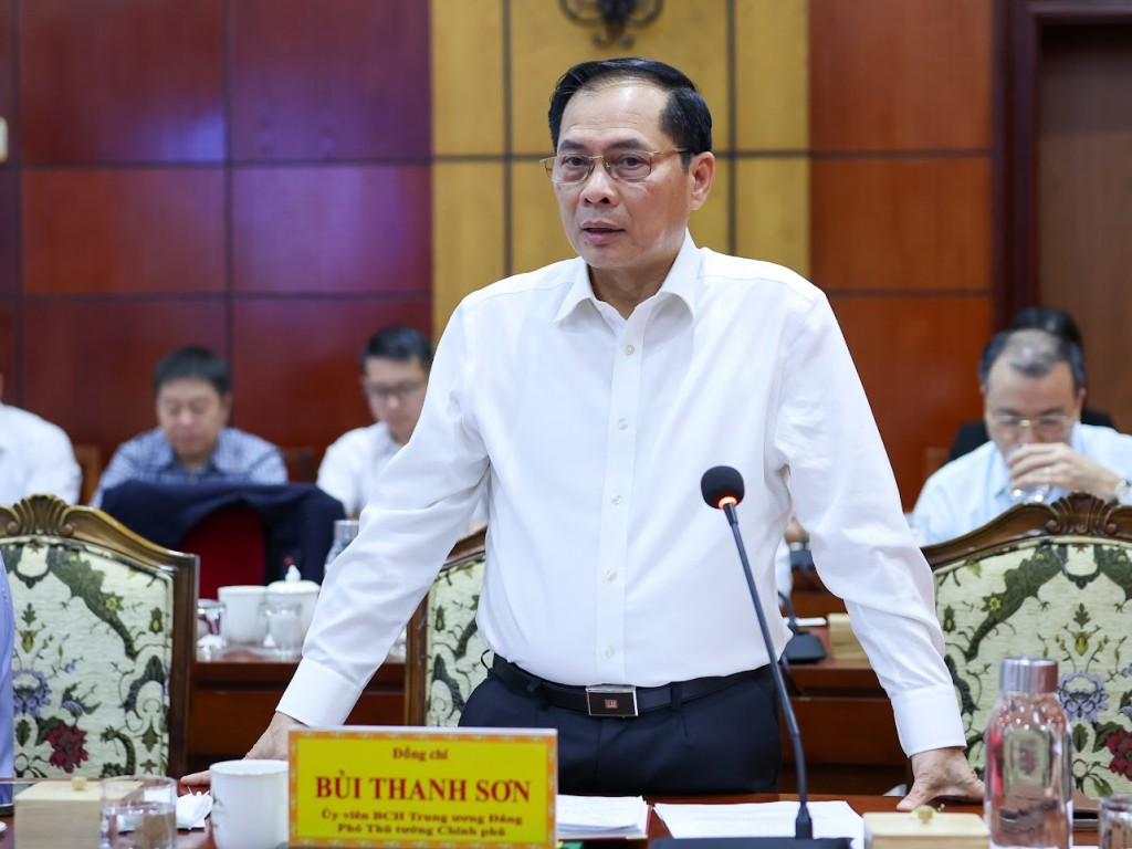 Phó Thủ tướng Chính phủ Bùi Thanh Sơn phát biểu - Ảnh: VGP/Nhật Bắc