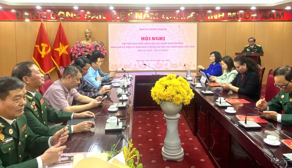 Phường Ngọc Hà (Hà Nội) gặp mặt Ban Chấp hành Hội Cựu chiến binh