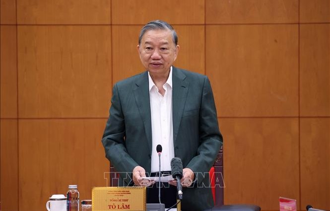 Tổng Bí thư Tô Lâm chủ trì buổi làm việc với Thường trực các Tiểu ban Đại hội XIV của Đảng