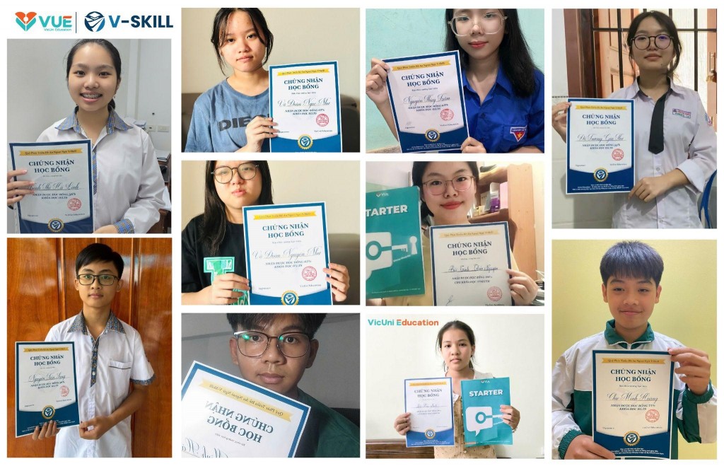 Chúc mừng các học sinh ưu tú đã nhận được hỗ trợ từ Quỹ phát triển đề án Ngoại Ngữ V-SKill Chúc mừng các học sinh ưu tú đã nhận được hỗ trợ từ Quỹ phát triển đề án Ngoại Ngữ V-SKill