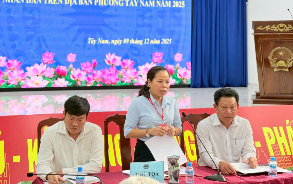 Chủ tịch UBND phường Tây Nam Nguyễn Ngọc Phương Liên Chủ tịch UBND phường Tây Nam Nguyễn Ngọc Phương Liên