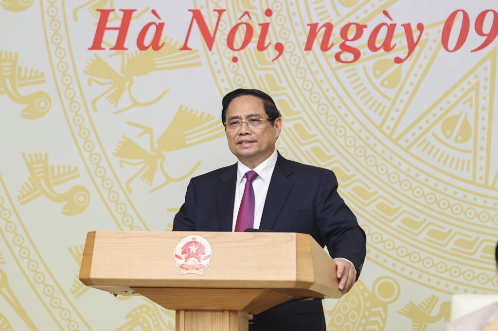 Thủ tướng Phạm Minh Chính nhấn mạnh yêu cầu nêu cao tinh thần trách nhiệm, quyết tâm phải cao, nỗ lực phải lớn, hành động quyết liệt, làm việc nào dứt việc đó, làm việc nào ra việc đó trong công tác này - Ảnh: VGP/Nhật Bắc