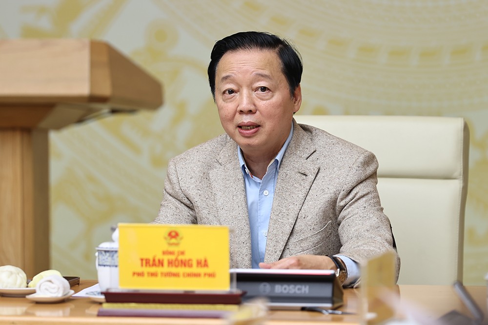 Phó Thủ tướng Trần Hồng Hà phát biểu tại Phiên họp - Ảnh: VGP/Nhật Bắc