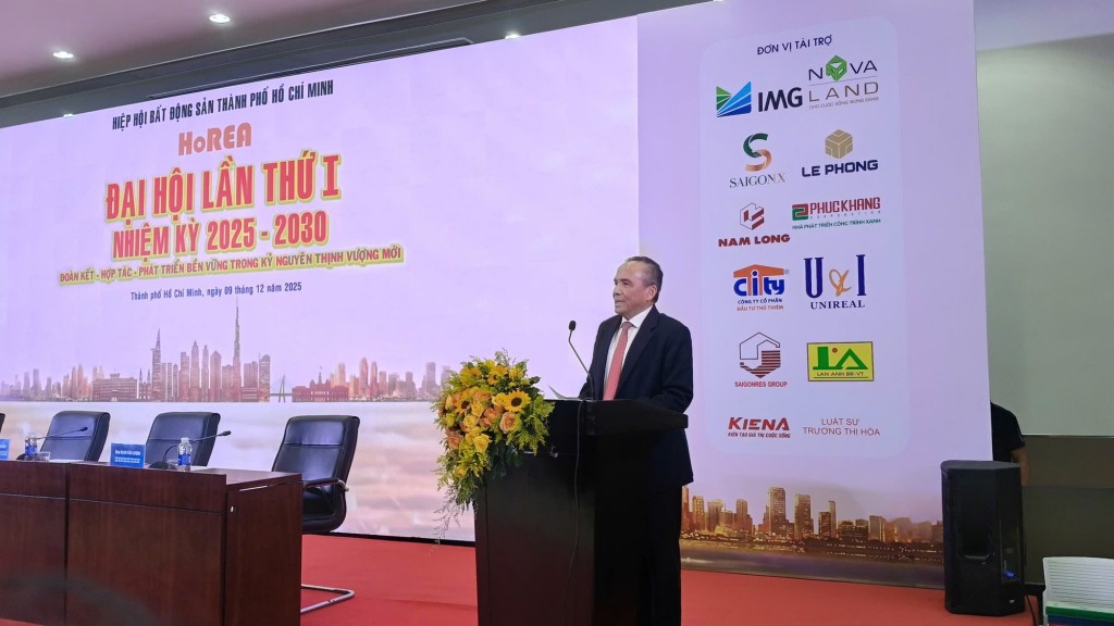 Ông Lê Hoàng Châu, Chủ tịch HoREA nhiệm kỳ 2025-2030. Ông Lê Hoàng Châu, Chủ tịch HoREA nhiệm kỳ 2025-2030.