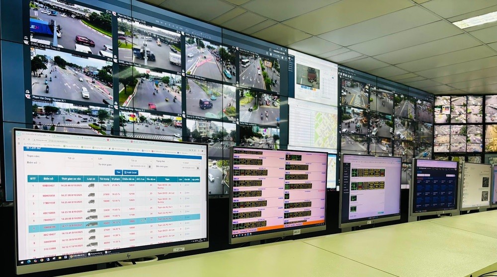 Khi camera AI phát hiện hành vi vi phạm, dữ liệu sẽ được truyền về Trung tâm điều hành giao thông đô thị Khi camera AI phát hiện hành vi vi phạm, dữ liệu sẽ được truyền về Trung tâm điều hành giao thông đô thị