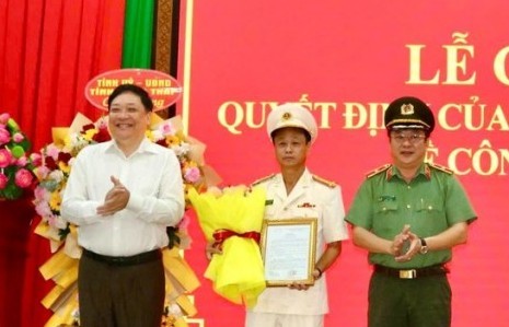 Đại tá Trà Quang Thanh giữ chức Phó Giám đốc Công an tỉnh Đồng Tháp