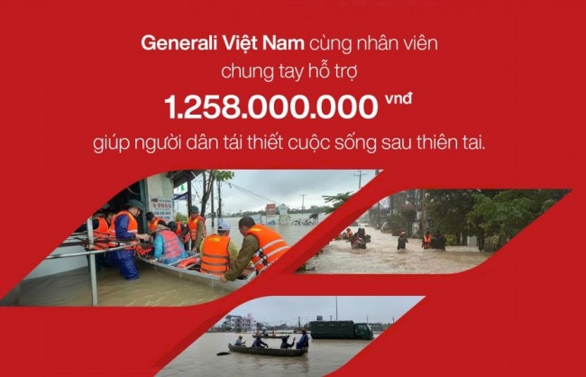 Generali Việt Nam chung tay hỗ trợ hơn 1,2 tỷ đồng giúp người dân tái thiết cuộc sống sau thiên tai