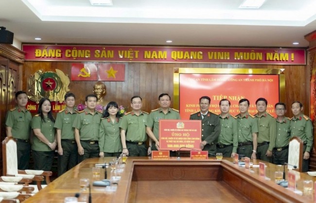 Công an Hà Nội hỗ trợ Lâm Đồng khắc phục hậu quả thiên tai