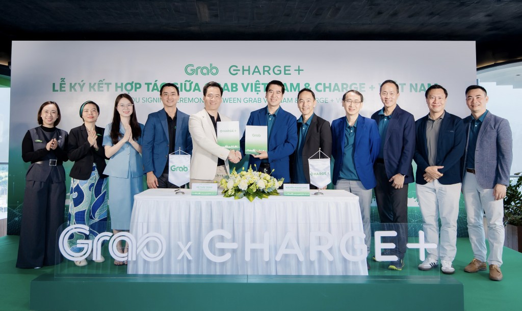Đại diện Grab Việt Nam và Charge+ ký kết thoả thuận hợp tác Đại diện Grab Việt Nam và Charge+ ký kết thoả thuận hợp tác