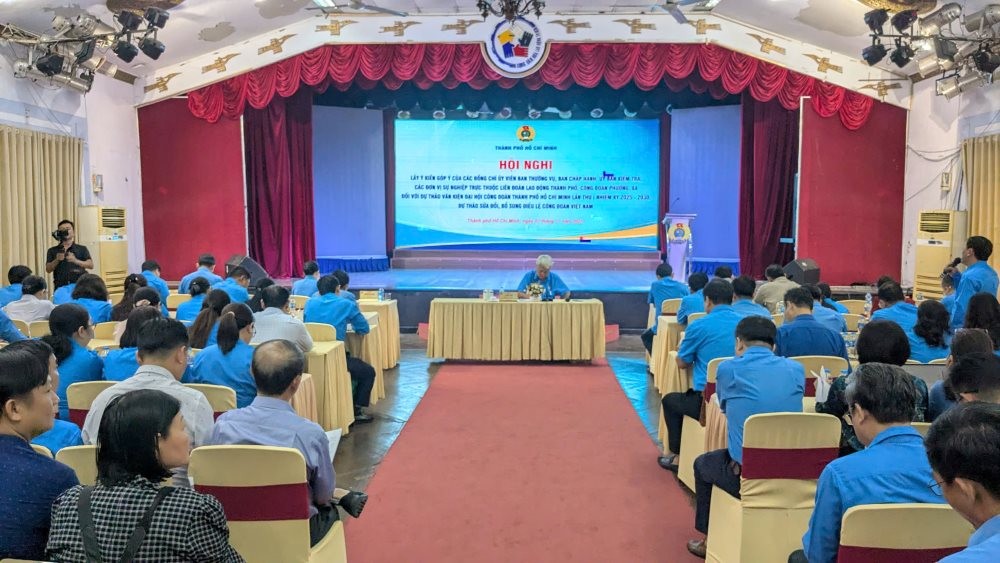 Toàn cảnh Hội nghị Tăng sức mạnh công đoàn TP Hồ Chí Minh trong nhiệm kỳ mới