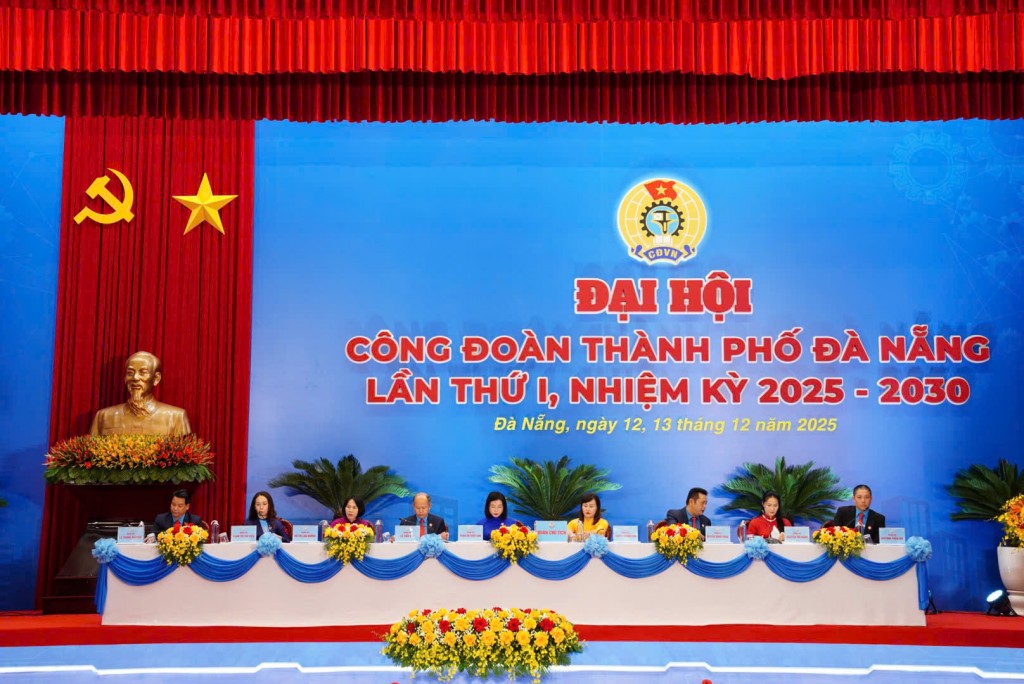 Đại hội Công đoàn TP Đà Nẵng lần thứ I, nhiệm kỳ 2025-2030 có sự tham gia của 300 đại biểu chính thức đại diện cho hơn 216.000 đoàn viên trên địa bàn thành phố Đại hội Công đoàn TP Đà Nẵng lần thứ I, nhiệm kỳ 2025-2030 có sự tham gia của 300 đại biểu chính thức đại diện cho hơn 216.000 đoàn viên trên địa bàn thành phố