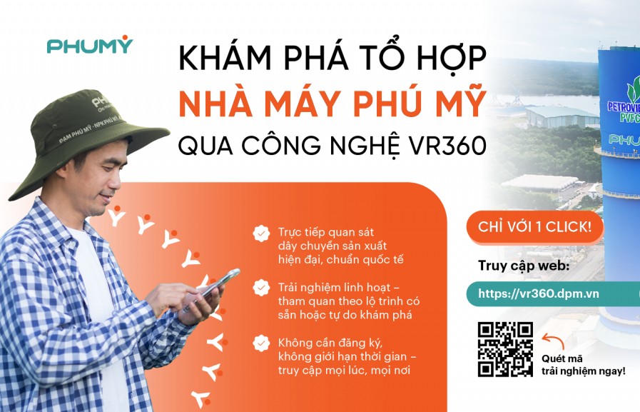 PVFCCo ra mắt nền tảng Tham quan tổ hợp Nhà máy Phú Mỹ trực tuyến bằng công nghệ VR360