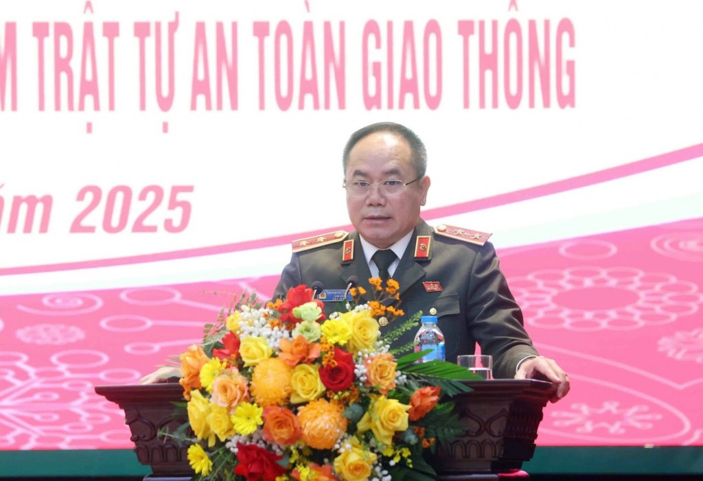 Trung tướng Nguyễn Thanh Tùng - Giám đốc Công an TP phát biểu tại Lễ khánh thành Trung tâm