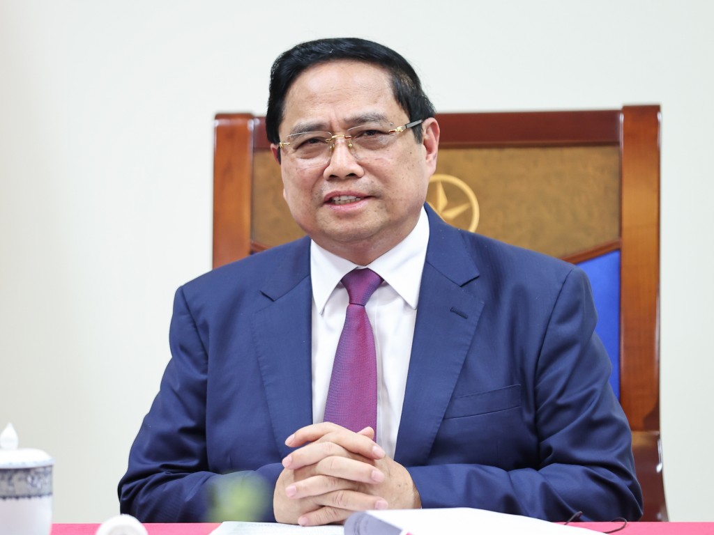 Thủ tướng Phạm Minh Chính điện đàm với Thủ tướng Malaysia Anwar Ibrahim - Ảnh: VGP/Nhật Bắc Thủ tướng Phạm Minh Chính điện đàm với Thủ tướng Malaysia Anwar Ibrahim - Ảnh: VGP/Nhật Bắc