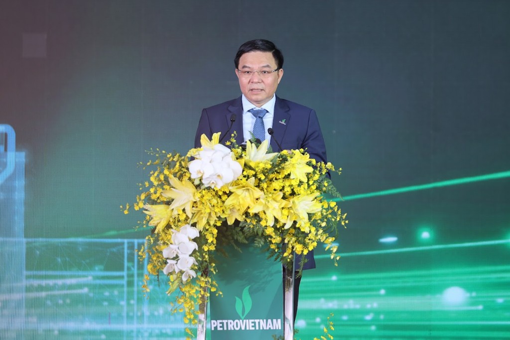 Chủ tịch Petrovietnam Lê Mạnh Hùng phát biểu - Ảnh: VGP/Nhật Bắc