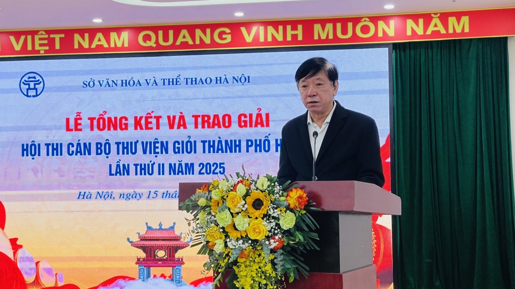 Giám đốc Trung tâm Văn hóa và Thư viện Hà Nội Trần Tuấn Anh tổng kết hội thi