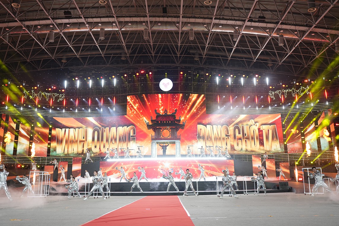 Nghệ thuật chạm cảm xúc tại Lễ khai mạc Đại hội TDTT Thủ đô Nghệ thuật chạm cảm xúc tại Lễ khai mạc Đại hội TDTT Thủ đô