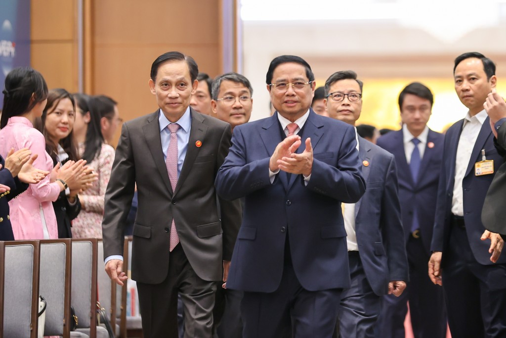 Thủ tướng Chính phủ Phạm Minh Chính tới dự lễ kỷ niệm 50 năm thành lập (1975 - 2025) và đón nhận Huân chương Lao động hạng Nhất của Ủy ban Biên giới quốc gia, Bộ Ngoại giao- Ảnh: VGP/Nhật Bắc Thủ tướng Chính phủ Phạm Minh Chính tới dự lễ kỷ niệm 50 năm thành lập (1975 - 2025) và đón nhận Huân chương Lao động hạng Nhất của Ủy ban Biên giới quốc gia, Bộ Ngoại giao- Ảnh: VGP/Nhật Bắc