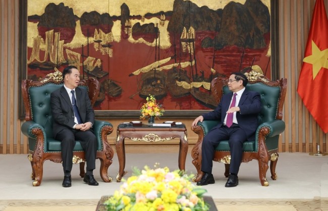 Thủ tướng Phạm Minh Chính tiếp Bộ trưởng Bộ Giáo dục và Thể thao Lào