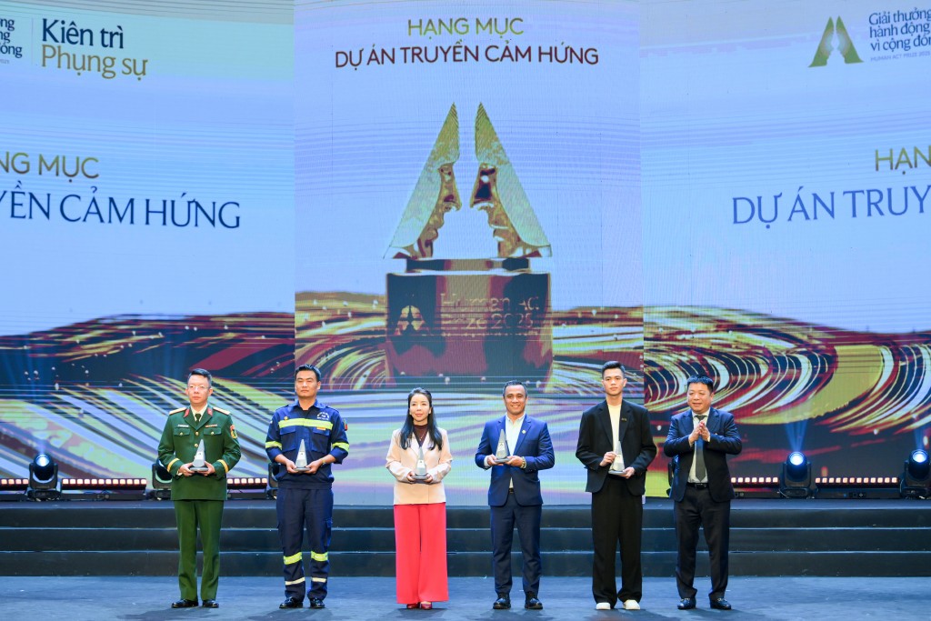 Phó Tổng Biên tập Báo Nhân Dân Quế Đình Nguyên trao giải cho các dự án ở hạng mục Dự án Truyền cảm hứng Phó Tổng Biên tập Báo Nhân Dân Quế Đình Nguyên trao giải cho các dự án ở hạng mục Dự án Truyền cảm hứng