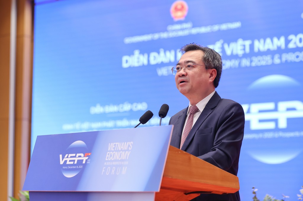 Trưởng Ban Chính sách, chiến lược Trung ương Nguyễn Thanh Nghị khai mạc Diễn đàn Kinh tế Việt Nam 2025, triển vọng 2026 - Ảnh: VGP/Nhật Bắc Trưởng Ban Chính sách, chiến lược Trung ương Nguyễn Thanh Nghị khai mạc Diễn đàn Kinh tế Việt Nam 2025, triển vọng 2026 - Ảnh: VGP/Nhật Bắc