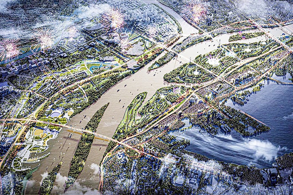 Phối cảnh dự án đầu tư xây dựng Trục Đại lộ cảnh quan sông Hồng. Phối cảnh dự án đầu tư xây dựng Trục Đại lộ cảnh quan sông Hồng.