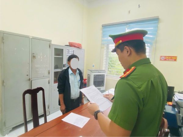 Bị can Nguyễn Văn K tại cơ quan Cảnh sát điều tra