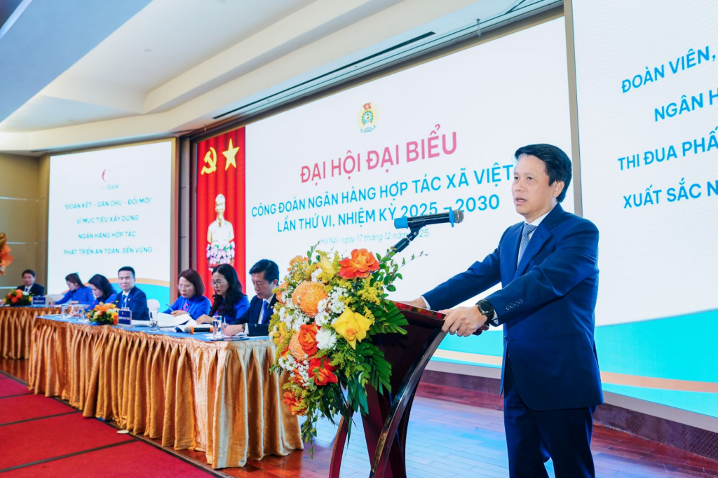 Phó Thống đốc NHNN Việt Nam Phạm Tiến Dũng phát biểu chỉ đạo Đại hội