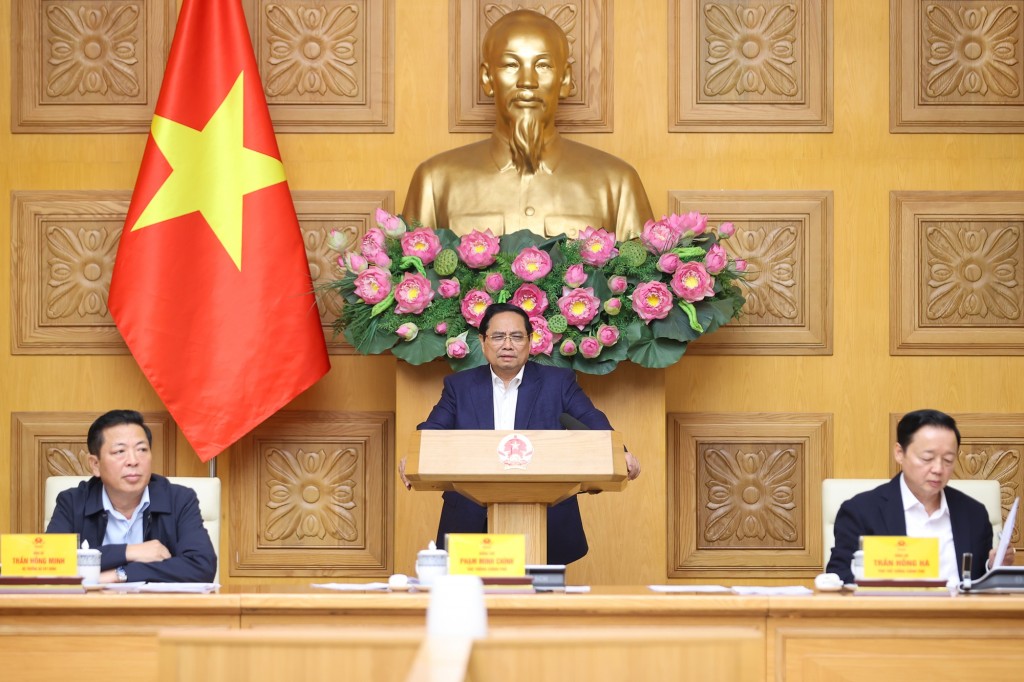 Thủ tướng Phạm Minh Chính cơ bản đồng tình với các báo cáo, ý kiến và khái quát 3 kết quả nổi bật trong năm 2025 và giai đoạn 2021-2025 - Ảnh: VGP/Nhật Bắc