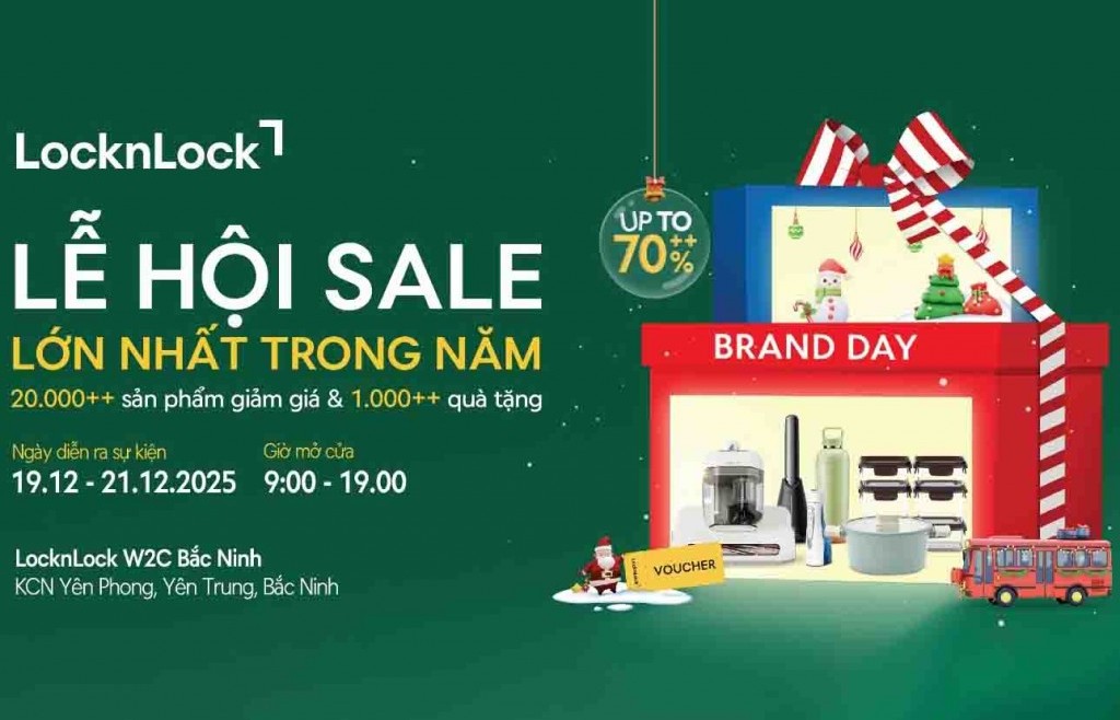 LocknLock giảm đến 70% tại Ngày Thương hiệu W2C Bắc Ninh