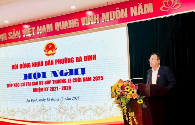 Phường Ba Đình quyết liệt giải quyết ngập úng và trật tự đô thị