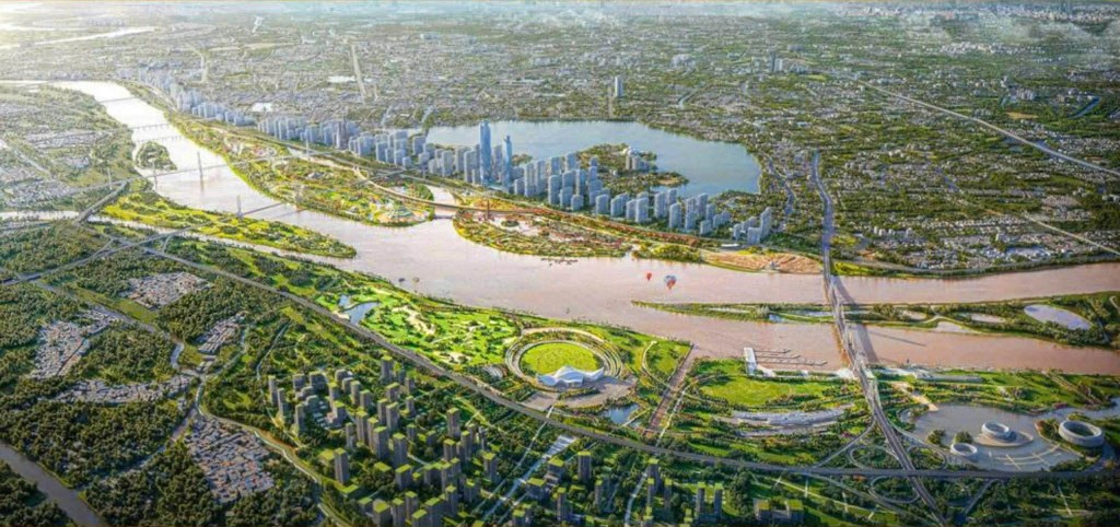 Phối cảnh dự án đầu tư xây dựng Trục Đại lộ cảnh quan sông Hồng Phối cảnh dự án đầu tư xây dựng Trục Đại lộ cảnh quan sông Hồng