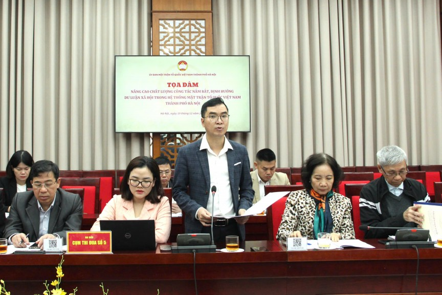 anh Phạm Minh Phúc, Trưởng ban Công tác Đoàn và Thanh thiếu nhi cơ quan Ủy ban MTTQ Việt Nam thành phố Hà Nội 