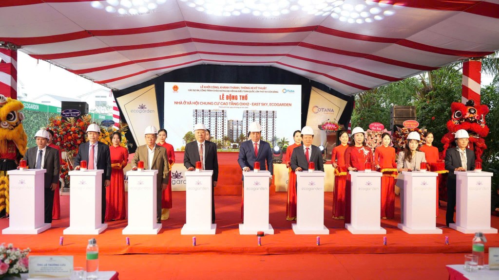 Lãnh đạo TP Huế nhấn nút động thổ công trình nhà ở xã hội - Chung cư cao tầng OXH2