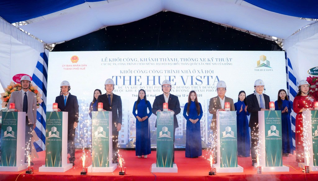 Lãnh đạo TP Huế nhấn nút động thổ công trình nhà ở xã hội “The Huế Vista”