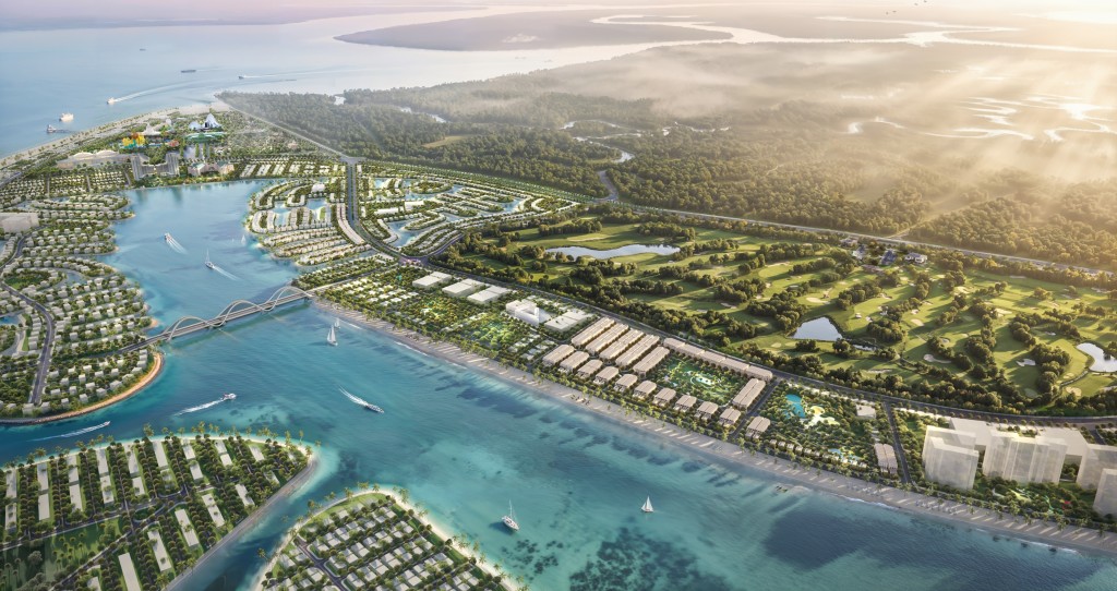 Phối cảnh khu Vịnh Tiên thuộc Vinhomes Green Paradise (Ảnh minh họa)