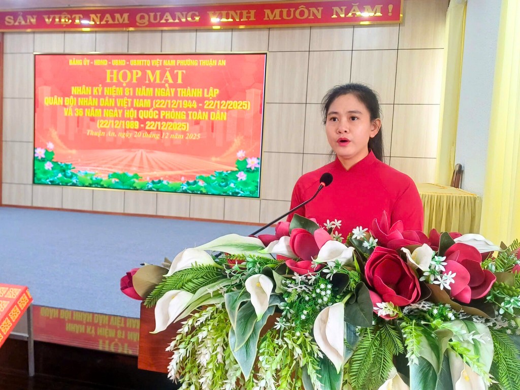 Phường Thuận An họp mặt kỷ niệm Ngày Quân đội Nhân dân Việt Nam