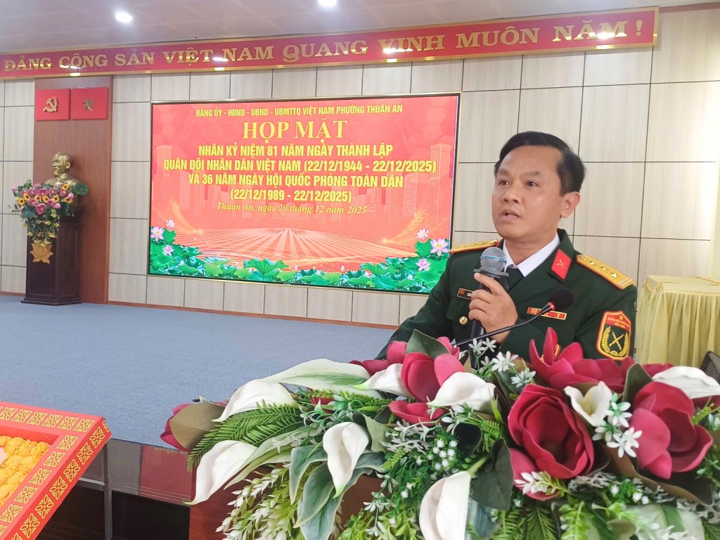 Phường Thuận An họp mặt kỷ niệm Ngày Quân đội Nhân dân Việt Nam