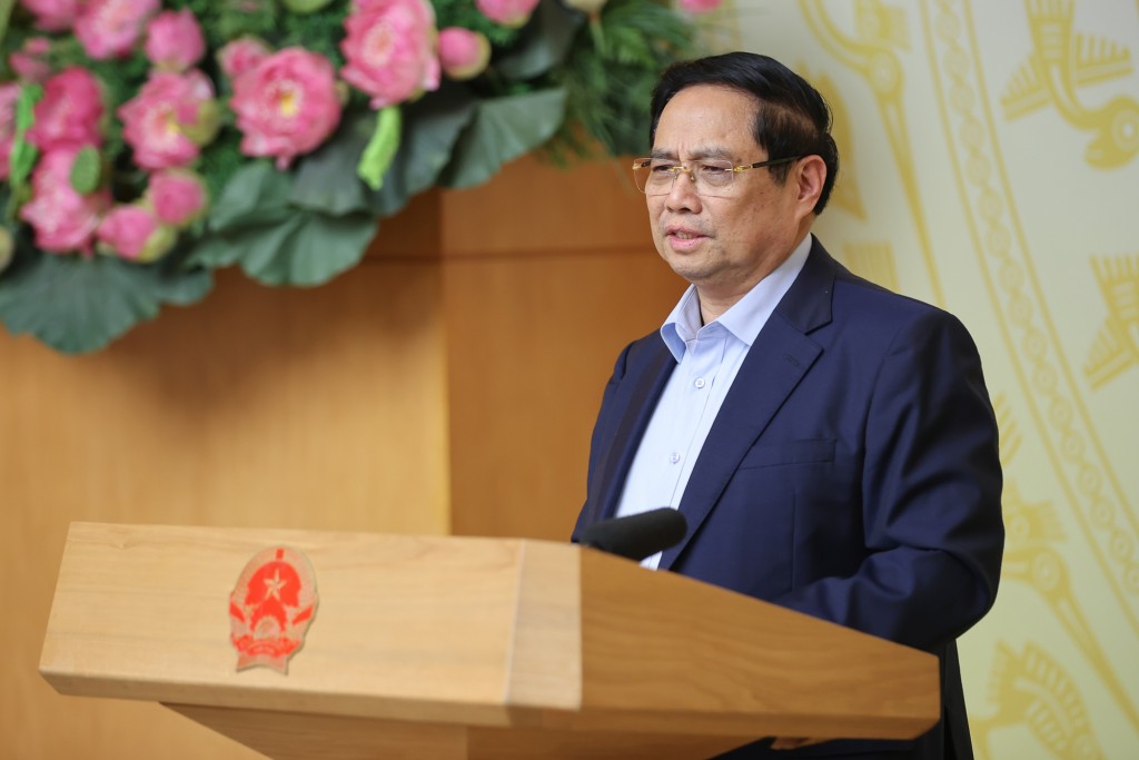 Thủ tướng nhấn mạnh những kết quả nổi bật sau gần 8 tháng triển khai Nghị quyết 68 - Ảnh: VGP/Nhật Bắc