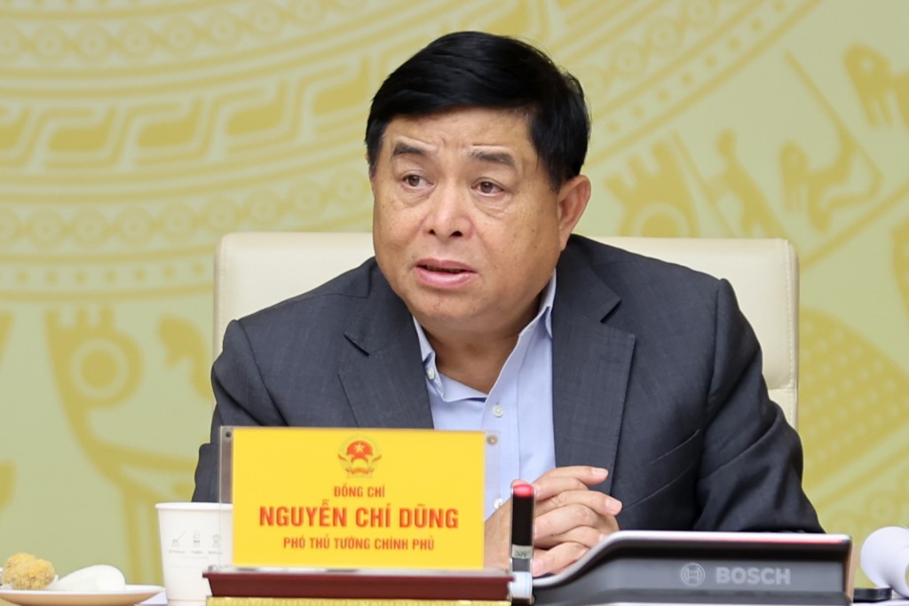 Phó Thủ tướng Nguyễn Chí Dũng, Phó Trưởng Ban thường trực Ban Chỉ đạo phát biểu tại phiên họp - Ảnh: VGP/Nhật Bắc