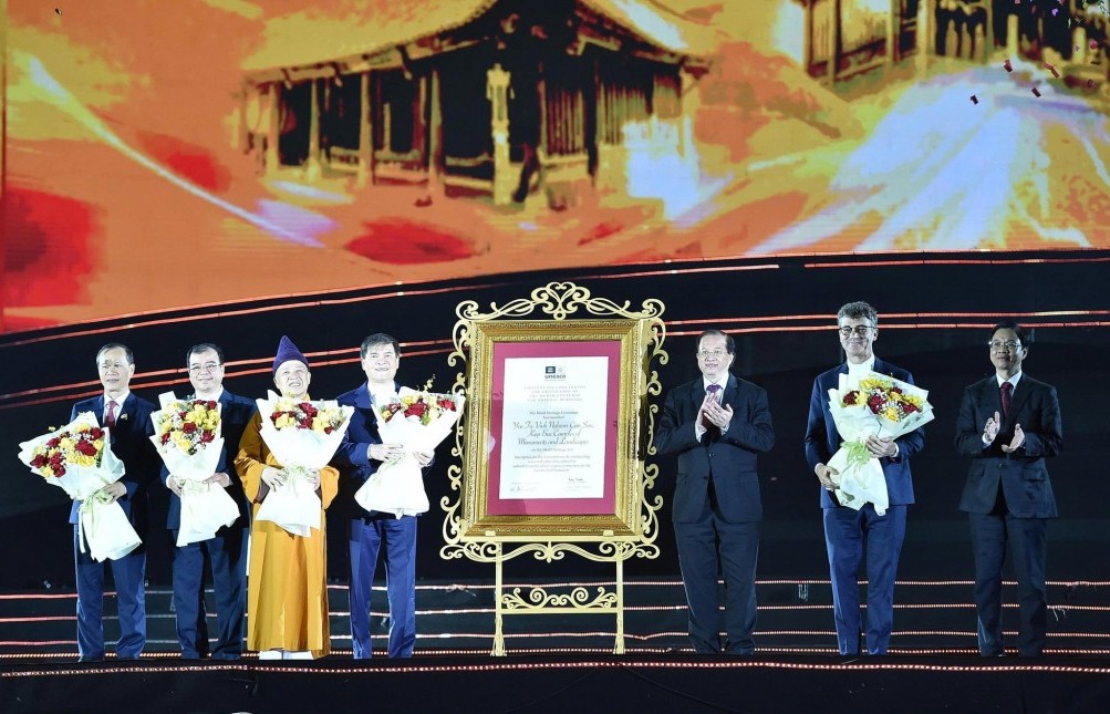 Quần thể di tích và danh thắng Yên Tử-Vĩnh Nghiêm-Côn Sơn, Kiếp Bạc đón nhận Bằng công nhận Di sản văn hóa thế giới