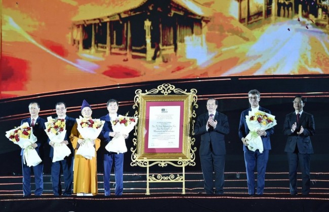 Quần thể di tích và danh thắng Yên Tử-Vĩnh Nghiêm-Côn Sơn, Kiếp Bạc đón nhận Bằng công nhận Di sản văn hóa thế giới