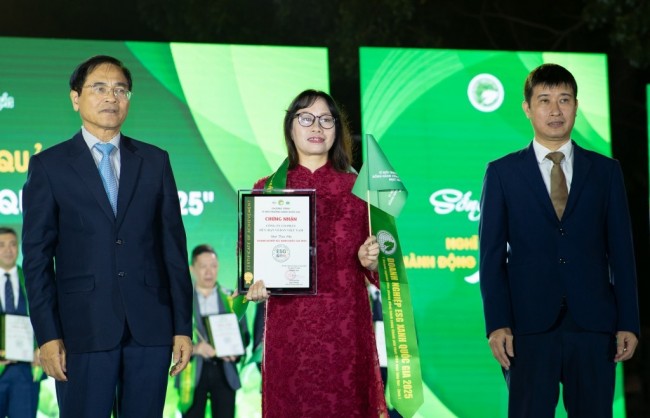 Vedan Việt Nam được vinh danh “Doanh nghiệp ESG xanh quốc gia 2025”
